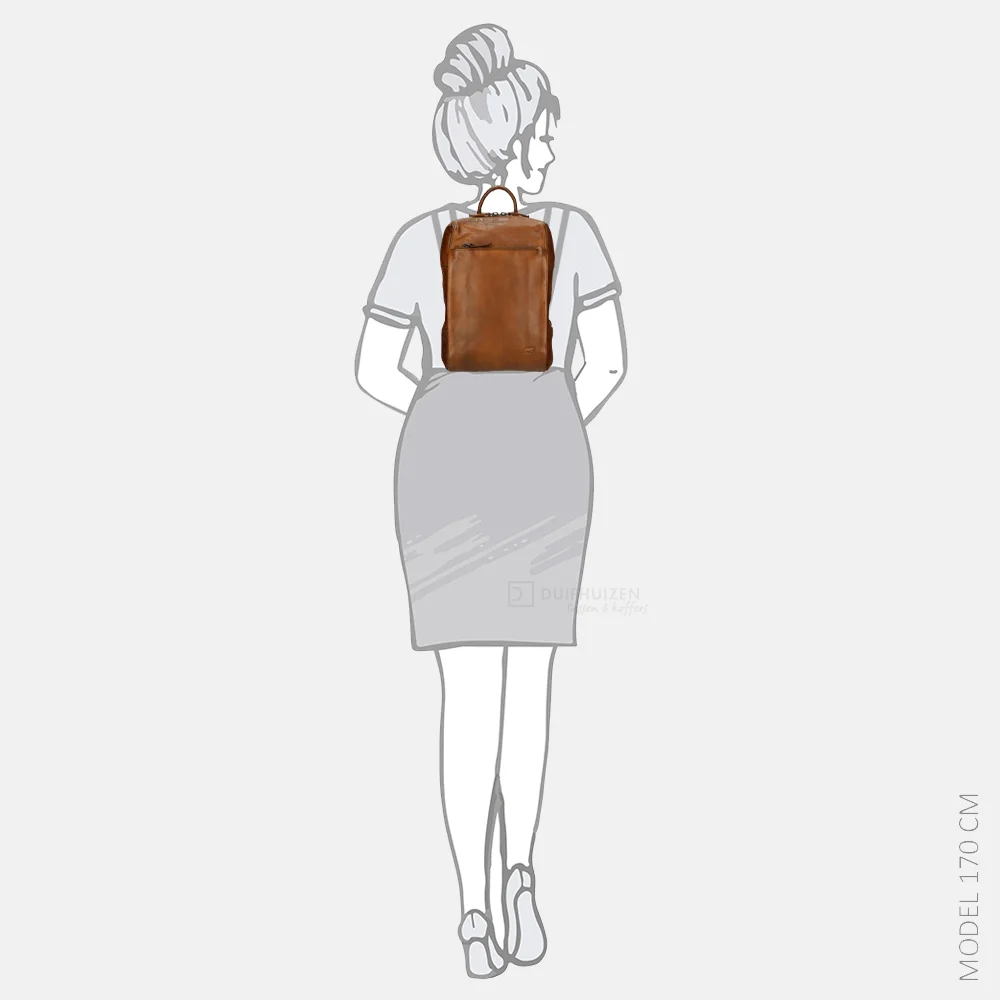 Bear Design rugzak cognac bij Duifhuizen