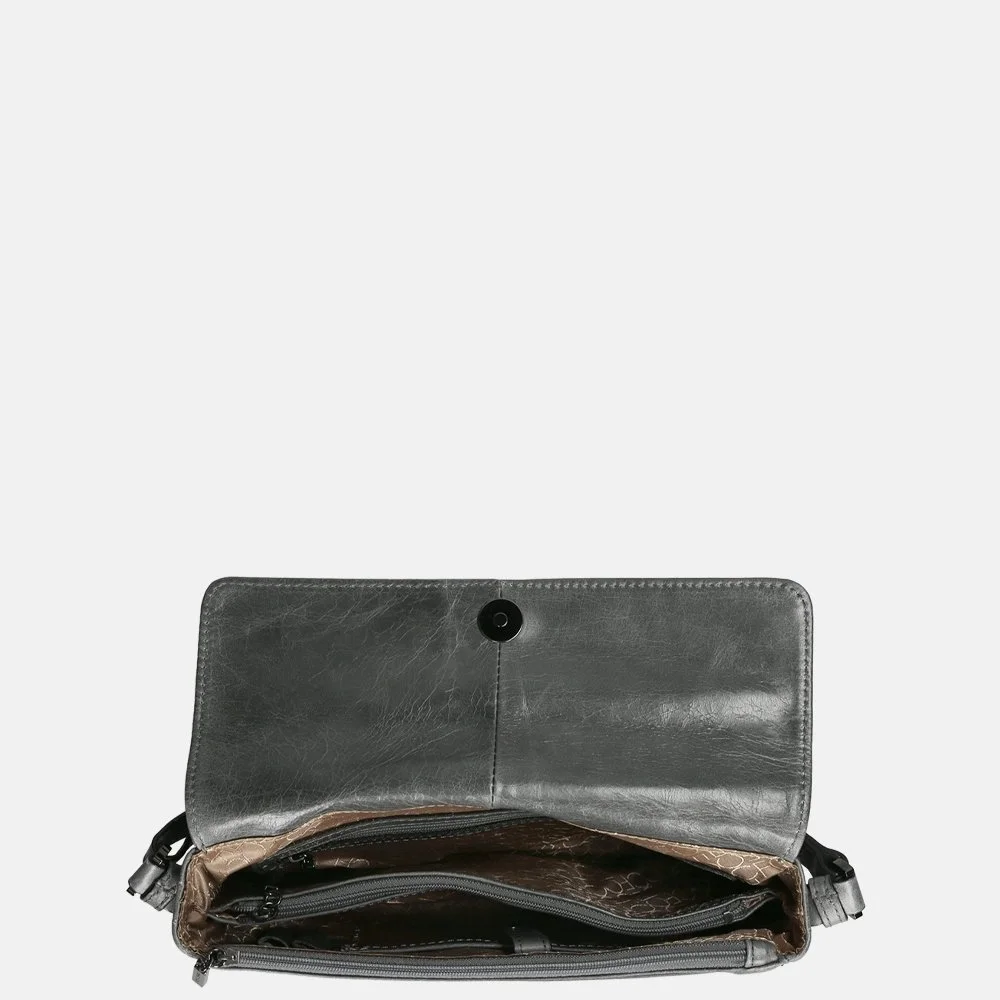 Claudio Ferrici Pelle Vecchia crossbody tas M smoke bij Duifhuizen