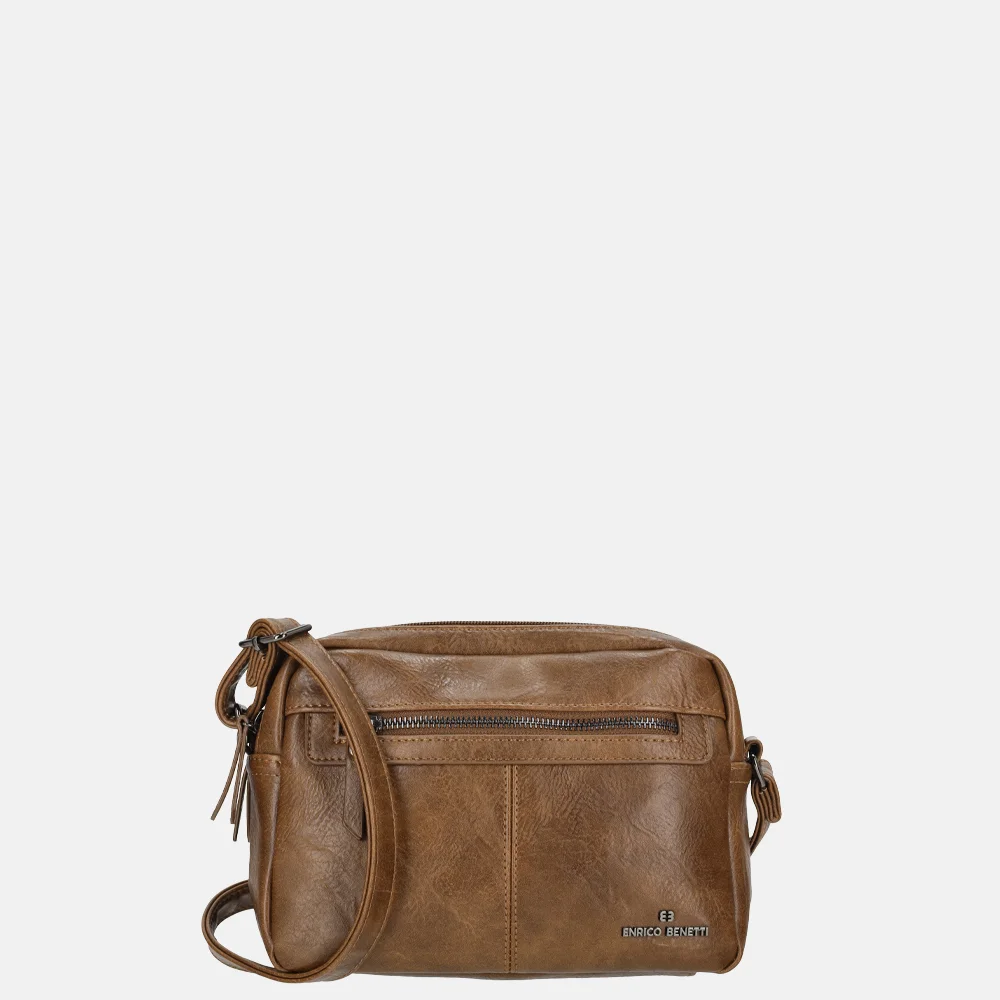Enrico Benetti Julia crossbody tas camel