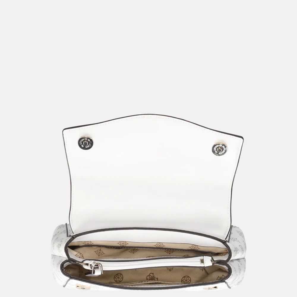 Guess Dorys crossbody tas white logo bij Duifhuizen