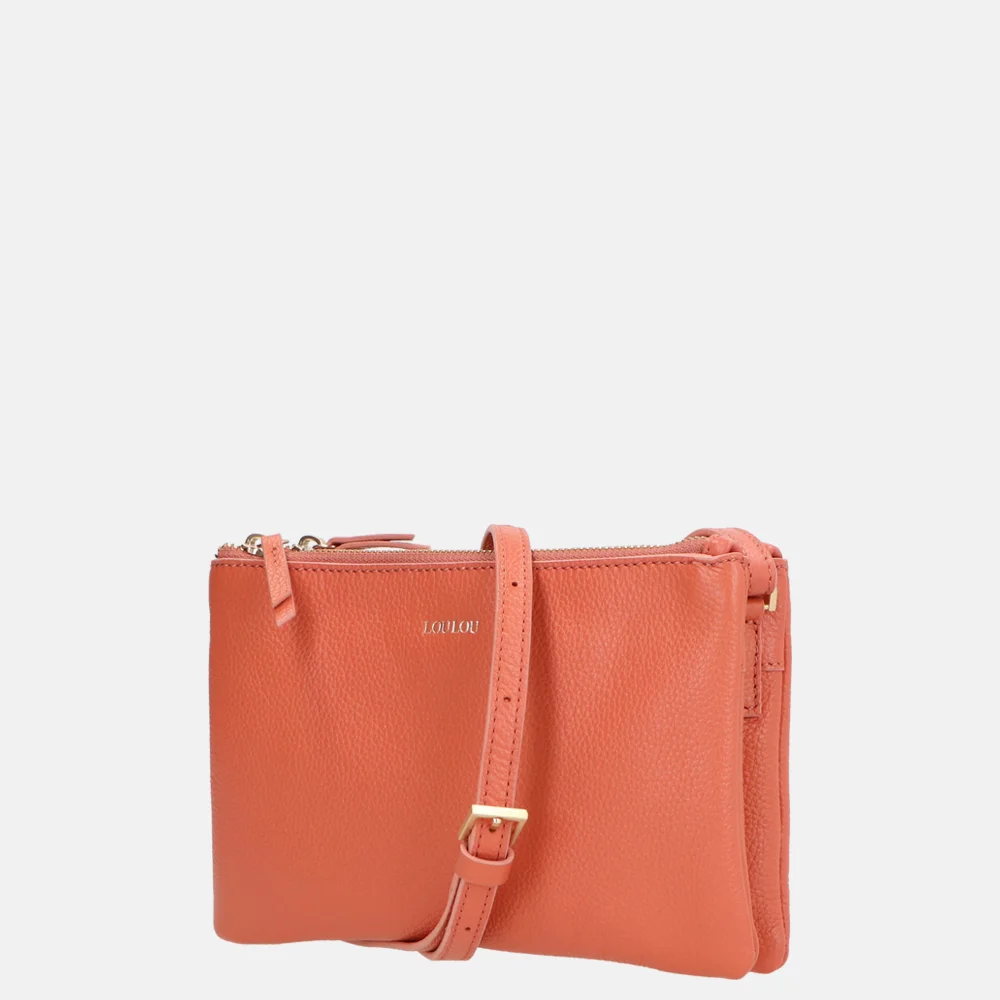 Loulou Essentiels Camille crossbody tas apricot bij Duifhuizen