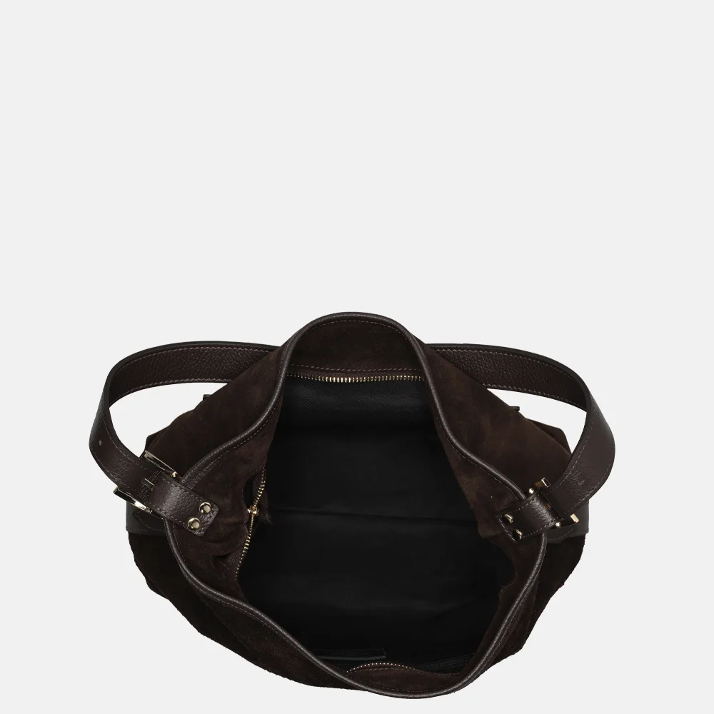 Charm London buideltas suede M donkerbruin bij Duifhuizen
