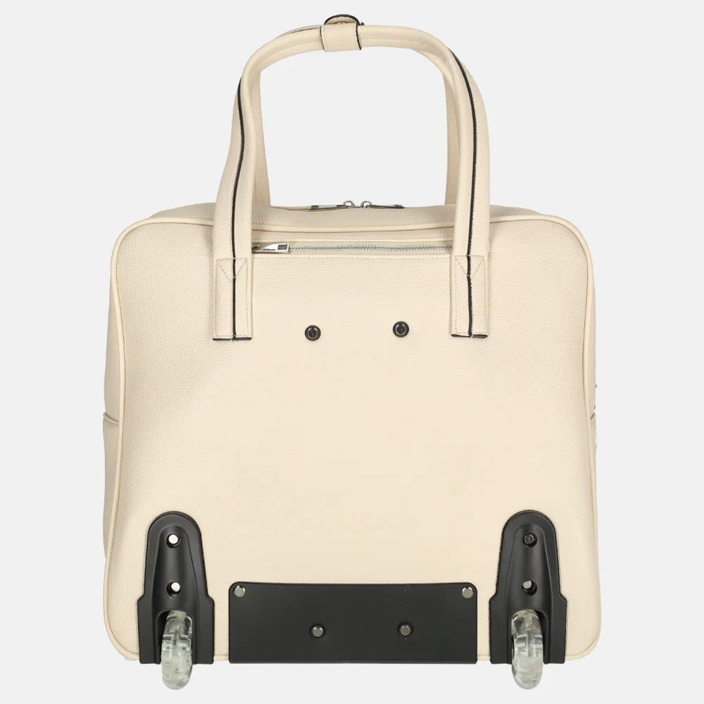Olivia Lauren Leila business trolley 16 inch white bij Duifhuizen