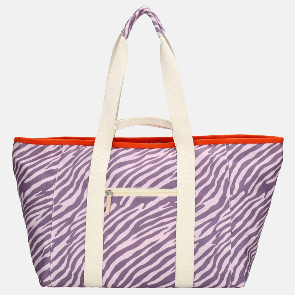 Zebra Trends Elise strandtas lilac zebra bij Duifhuizen