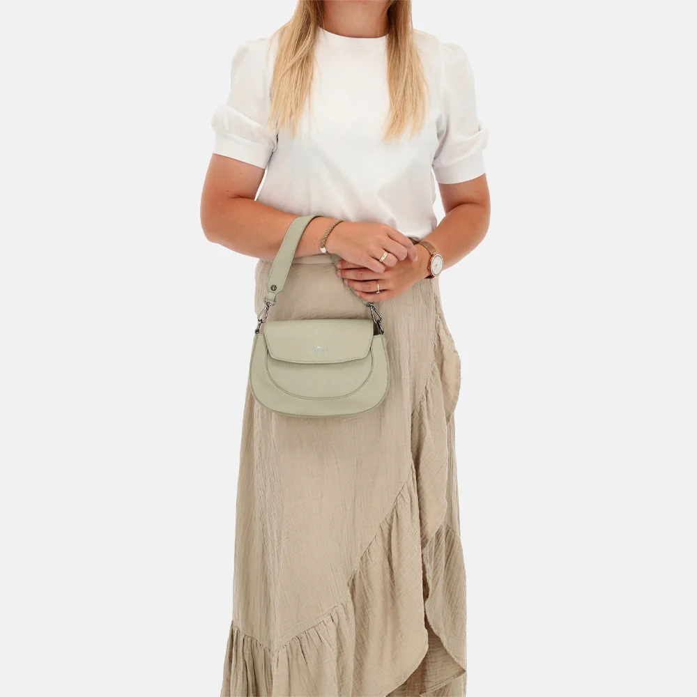 Charm London Montmartre crossbody tas lichtgroen bij Duifhuizen