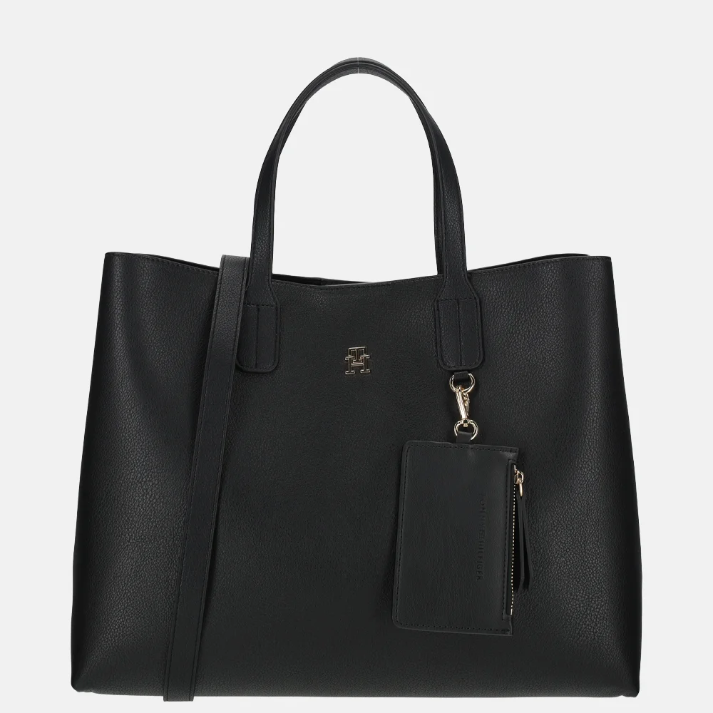 Tommy Hilfiger Icon shopper black bij Duifhuizen