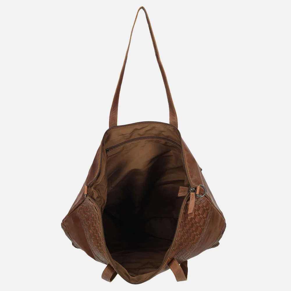 Enrico Benetti Sicily shopper cognac bij Duifhuizen