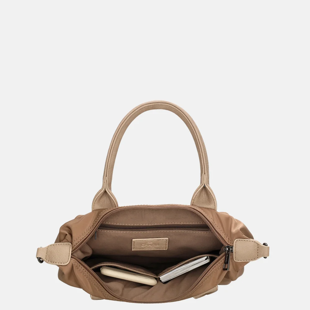 Charm London Buckingham Mono handtas lichttaupe bij Duifhuizen