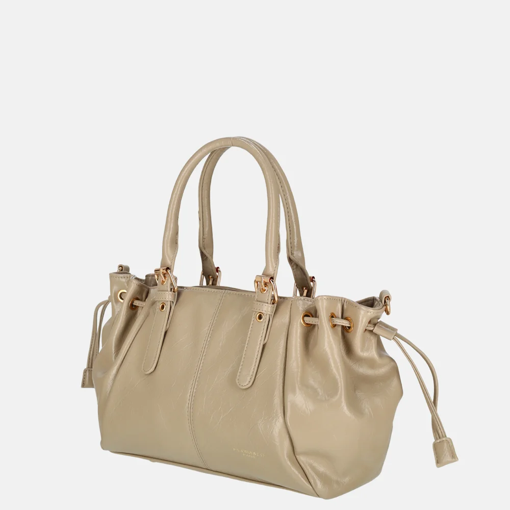 Flora & Co handtas lak beige bij Duifhuizen
