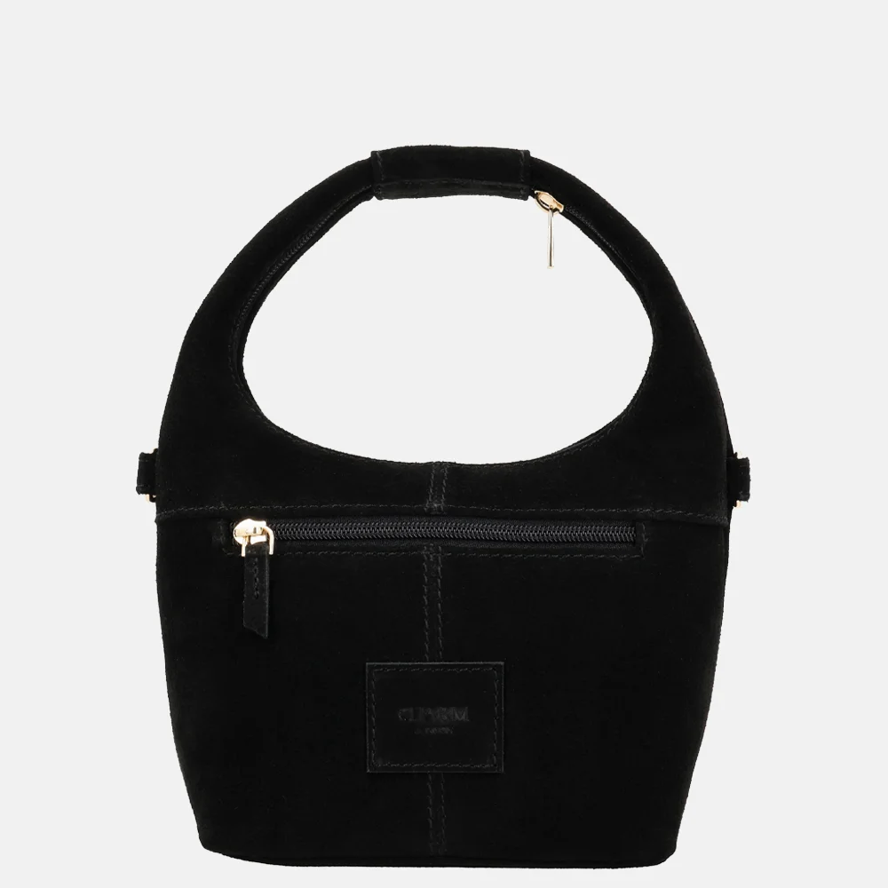 Charm London  Sevilla buideltas S suede zwart bij Duifhuizen