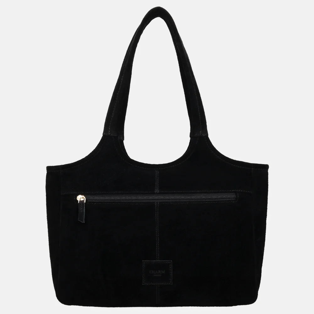 Charm London Sevilla shopper suede zwart bij Duifhuizen