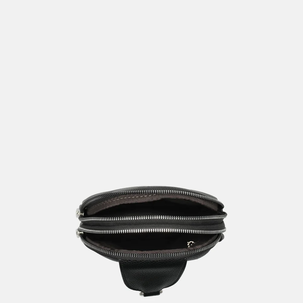 Flora & Co schoudertas black bij Duifhuizen