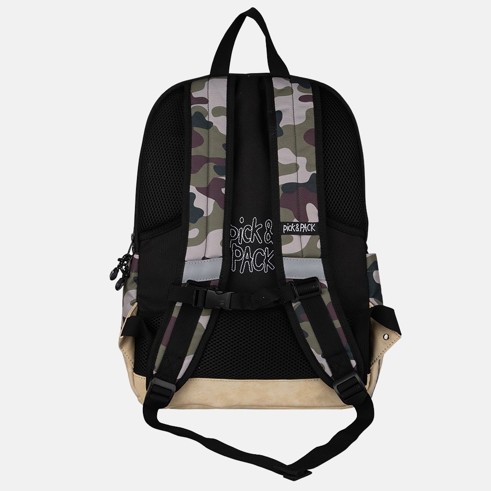 Pick & Pack Camo kinderrugzak L camo green bij Duifhuizen