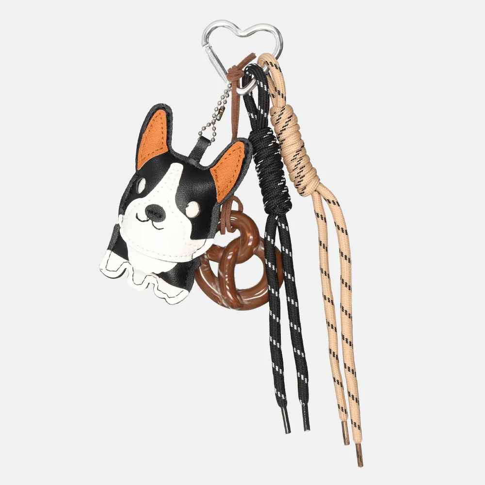 Flora & Co bag charm/tassenhanger noir