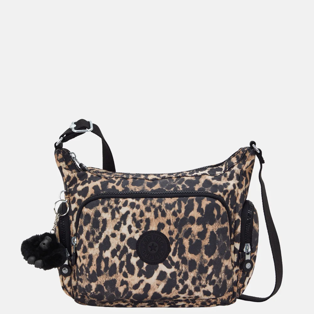Kipling Gabb schoudertas S wild leopard bij Duifhuizen