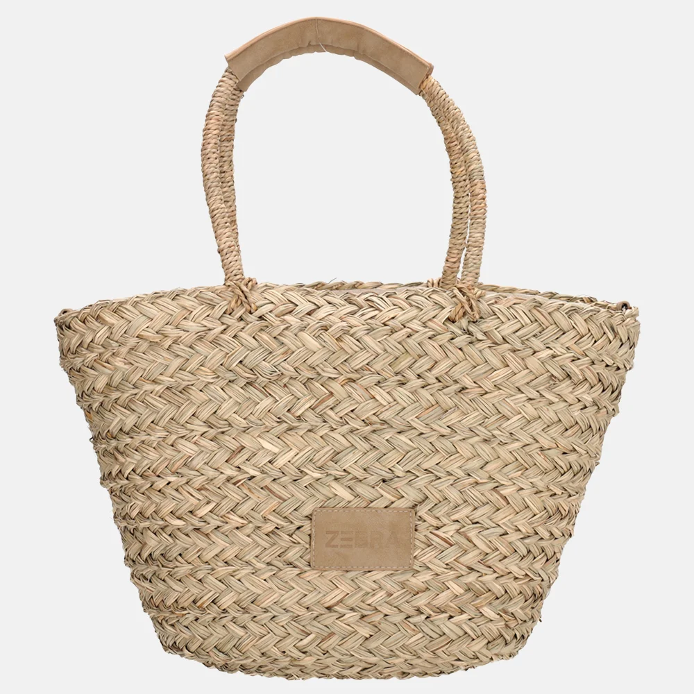 Zebra Trends rieten strandtas strawberry bij Duifhuizen