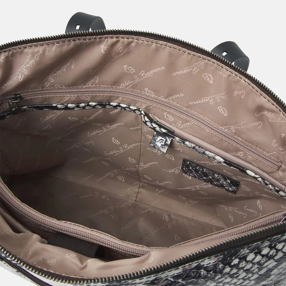 Castelijn en Beerens Verona Python limited edition laptoptas 15.6 inch python bij Duifhuizen