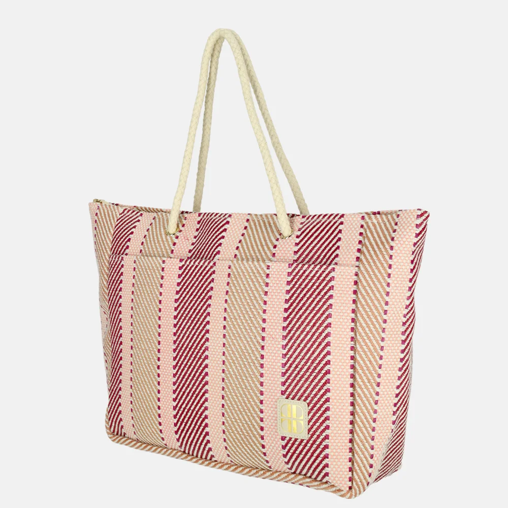 Laurent David Valerie strandtas multi pink bij Duifhuizen