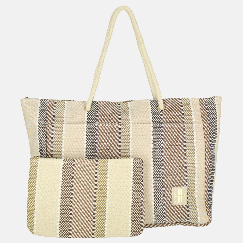 Laurent David Valerie strandtas multi brown