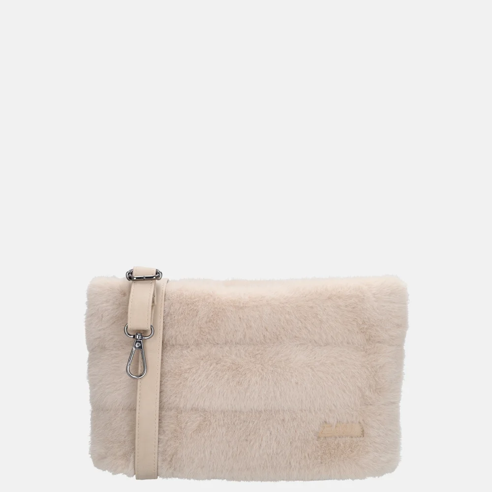 Zebra Trends Emma crossbody tas faux fur S creme bij Duifhuizen