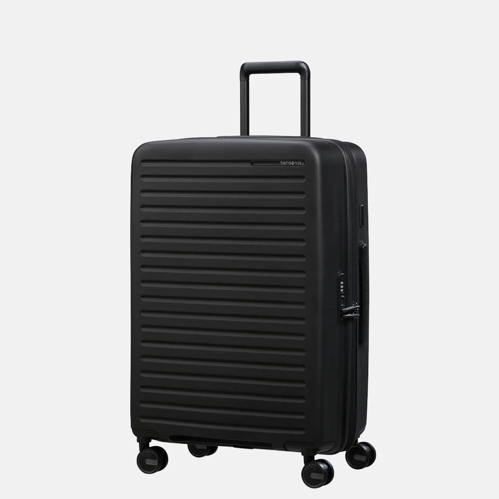 Samsonite Restackd reiskoffer 68 cm uitbreidbaar black bij Duifhuizen