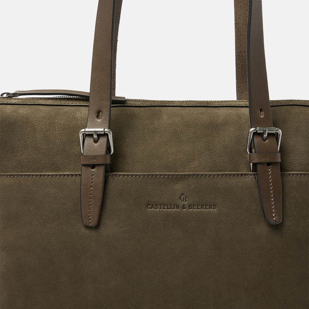 Castelijn en Beerens laptoptas 15 inch dark military bij Duifhuizen