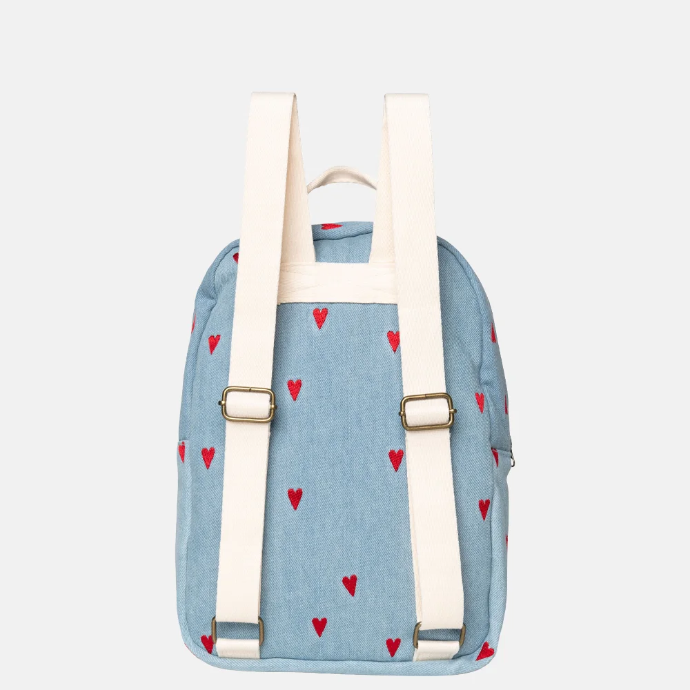 Studio Noos Denim Hearts kinderrugzak denim bij Duifhuizen