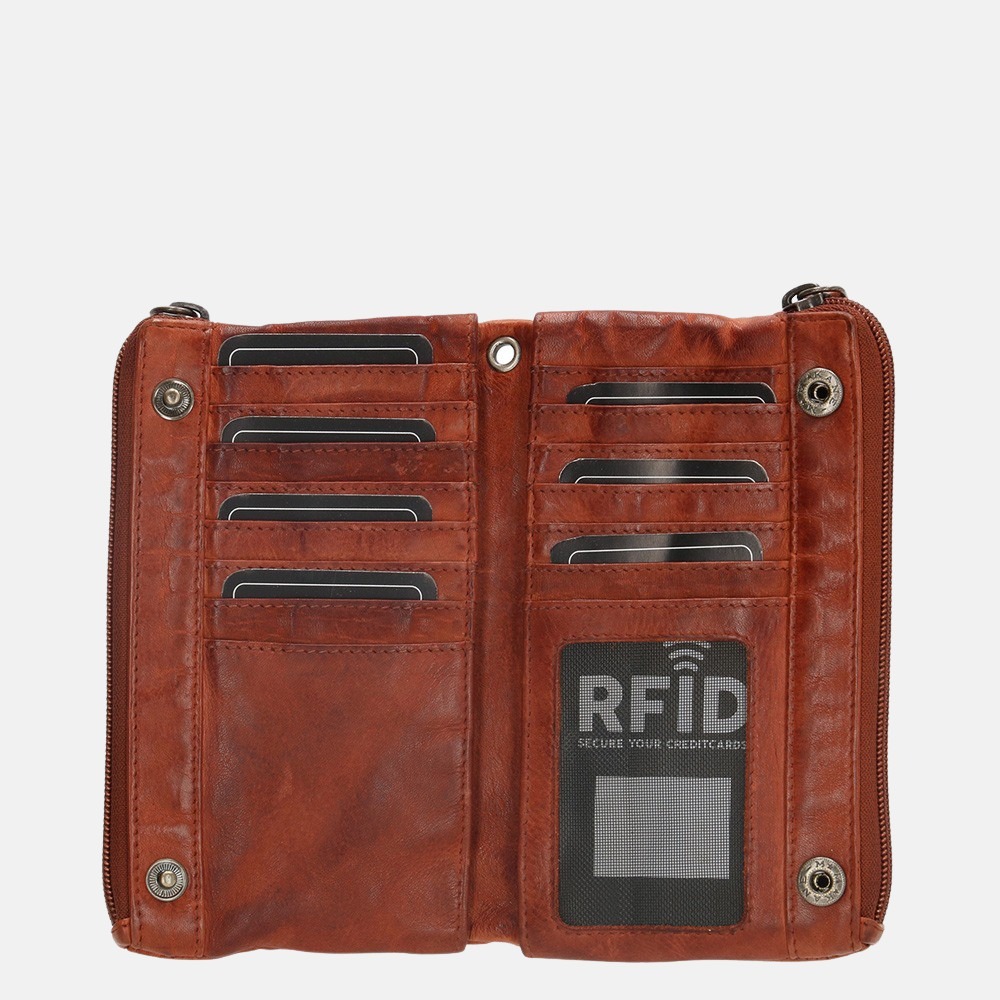 Old West Paint Rock portemonnee cognac bij Duifhuizen