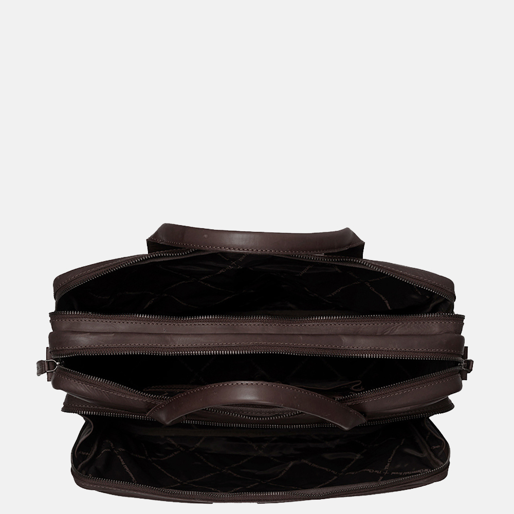 Chesterfield Jackson laptoptas 15 inch dark brown bij Duifhuizen