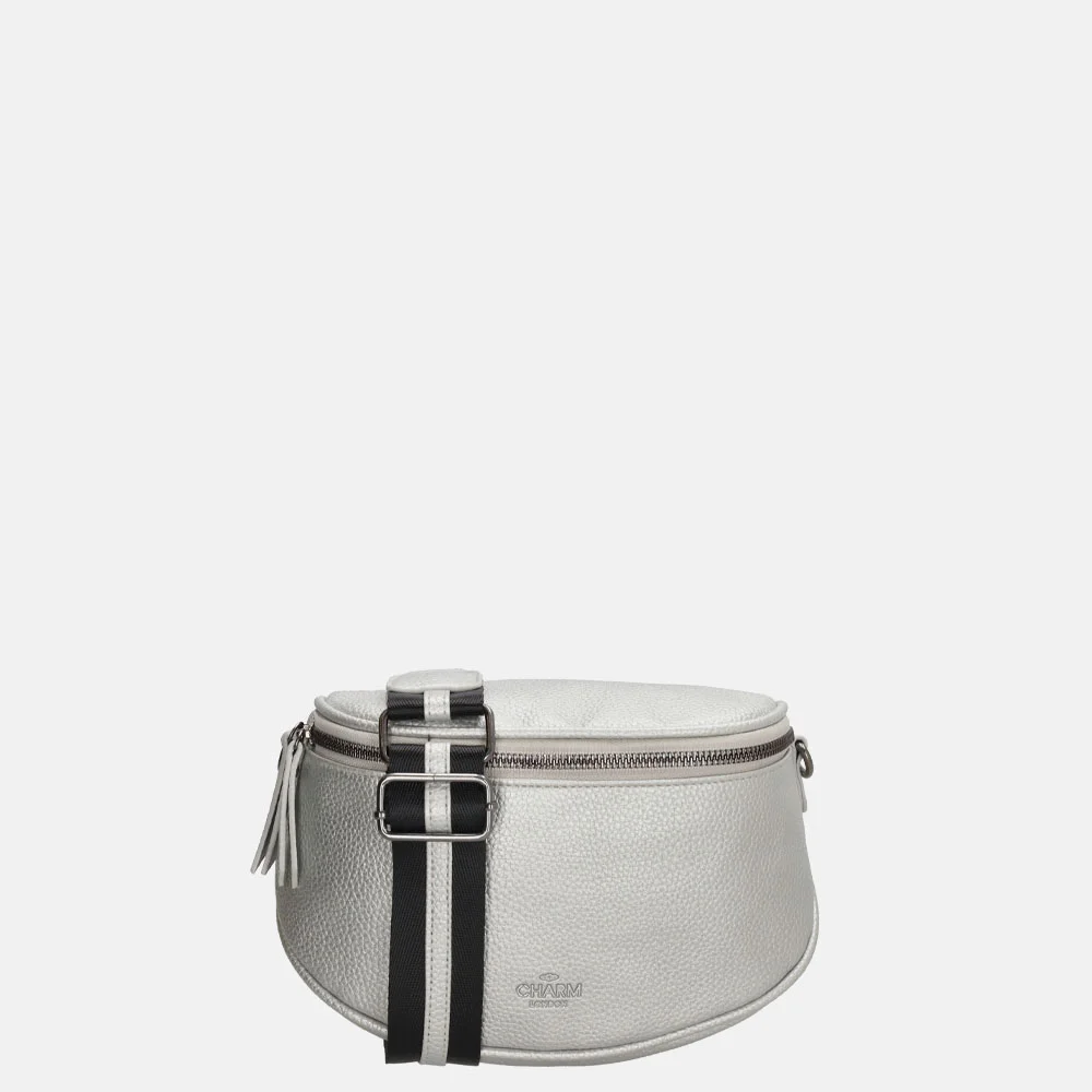 Charm London New York crossbody tas silver bij Duifhuizen