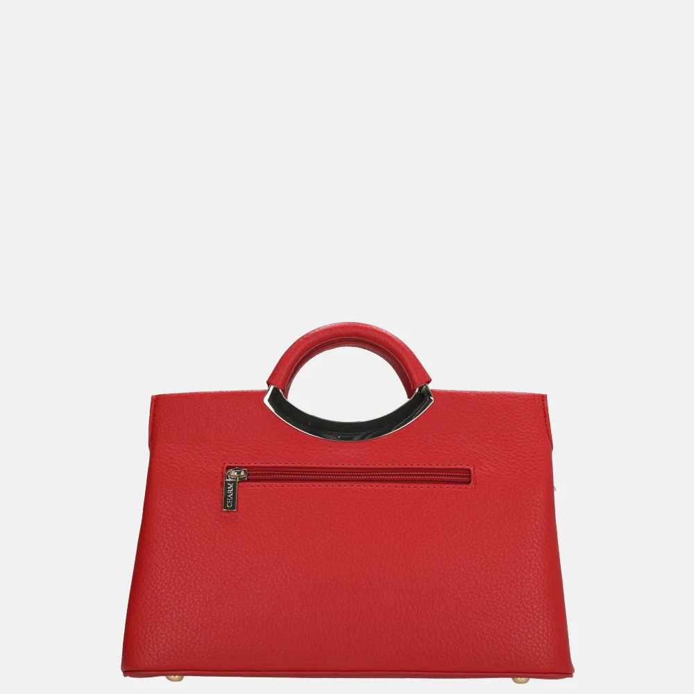 Charm London handtas beugel wijnrood bij Duifhuizen