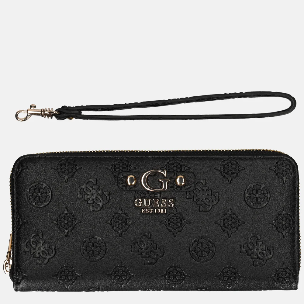 Guess Gerty SLG ziparound portemonnee L black bij Duifhuizen