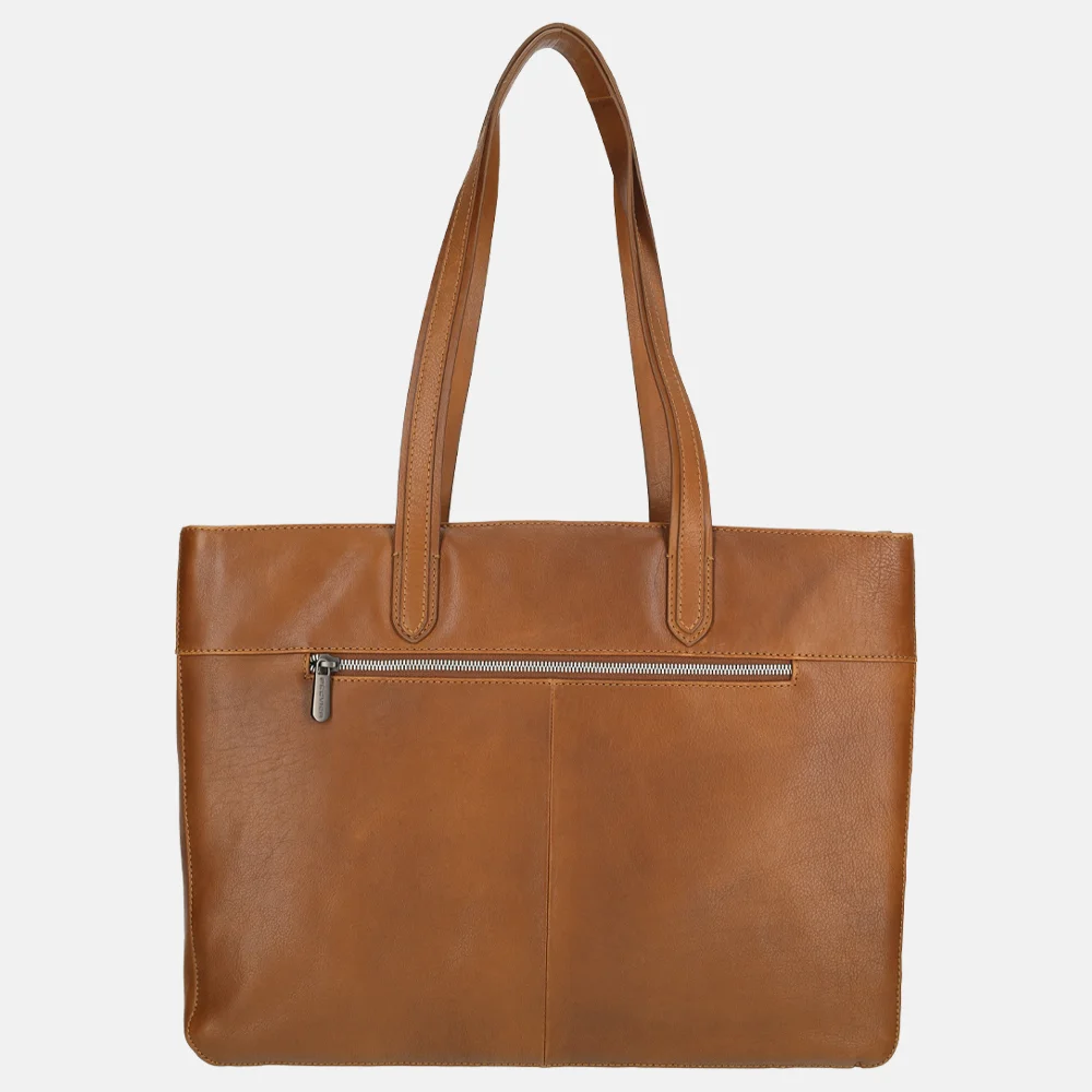 Plevier Burns shopper 16 inch cognac bij Duifhuizen