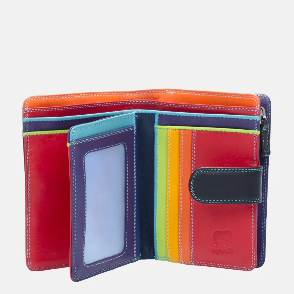 Mywalit Snap portemonnee medium black pace bij Duifhuizen