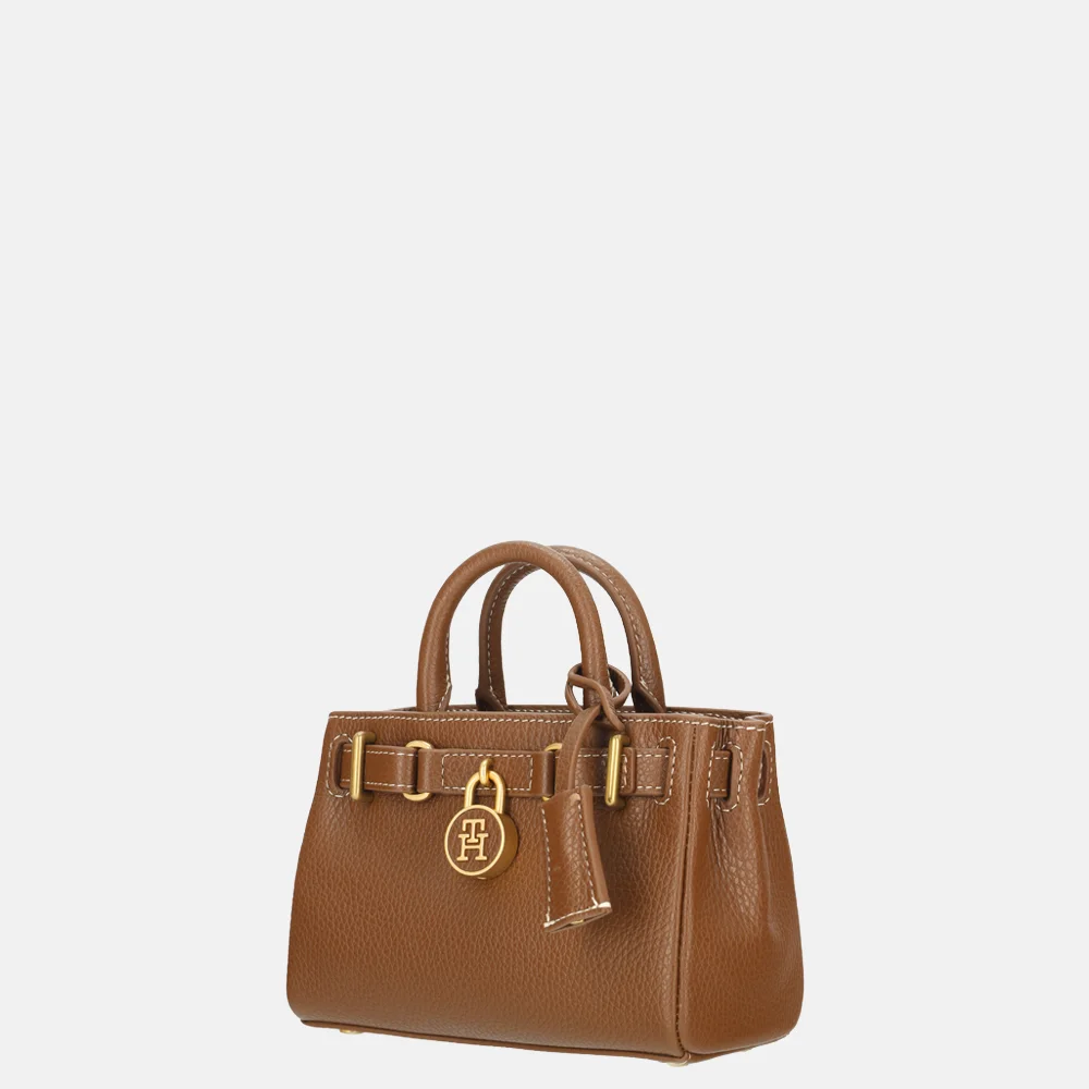 Tommy Hilfiger American Icon micro handtas cognac bij Duifhuizen