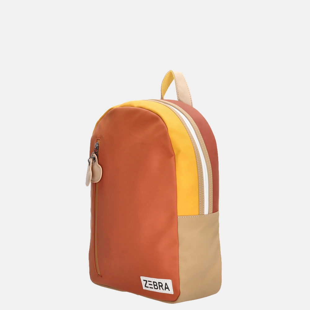 Zebra Trends Colourblock kinderrugzak  brique bij Duifhuizen