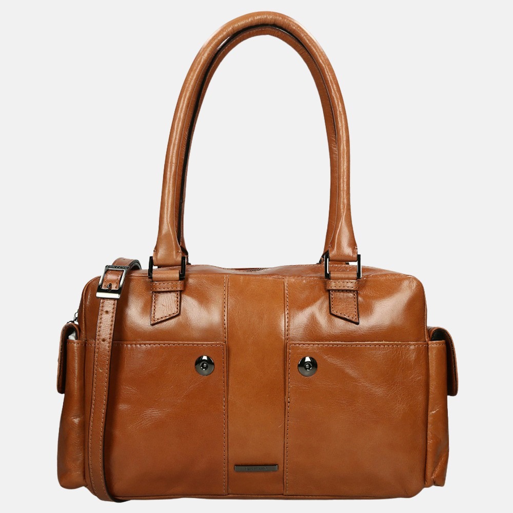 Claudio Ferrici Pelle Vecchia shopper cognac bij Duifhuizen