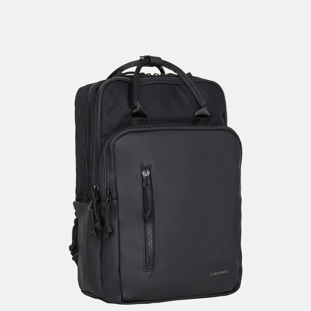 New Rebels Bruce laptoprugzak 15 inch zwart bij Duifhuizen