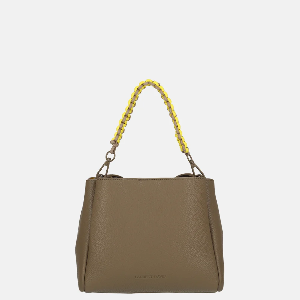 Laurent David Dorine crossbody tas khaki/geel bij Duifhuizen