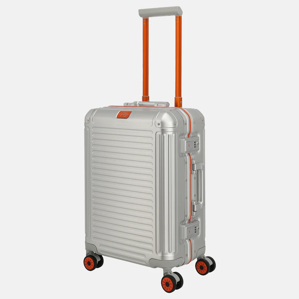 Travelite Next 2.0 handbagage koffer 55 cm Limited Edition silver-orange bij Duifhuizen