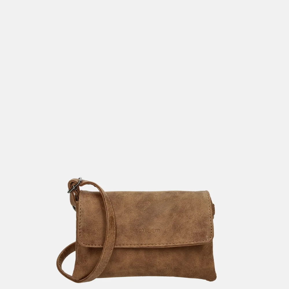 Enrico Benetti crossbody tas camel bij Duifhuizen