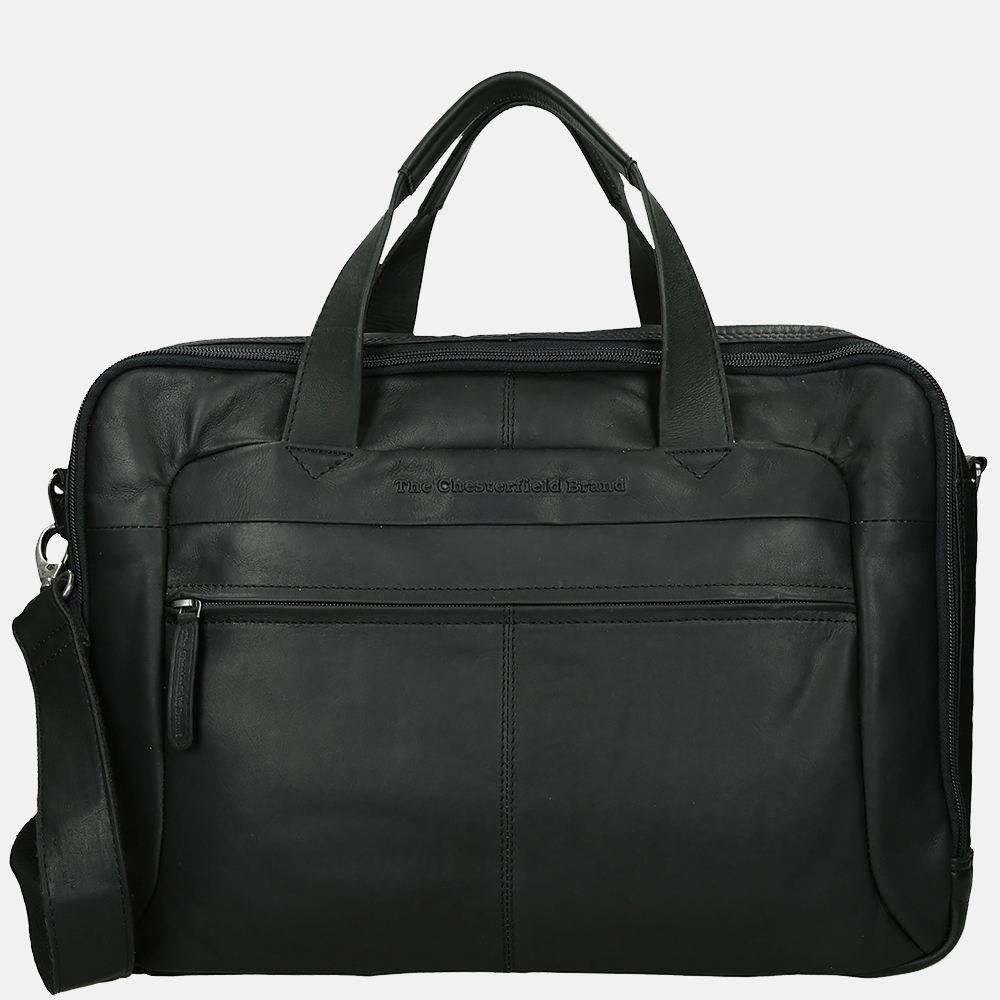 Chesterfield Ryan laptoptas 17 inch black bij Duifhuizen