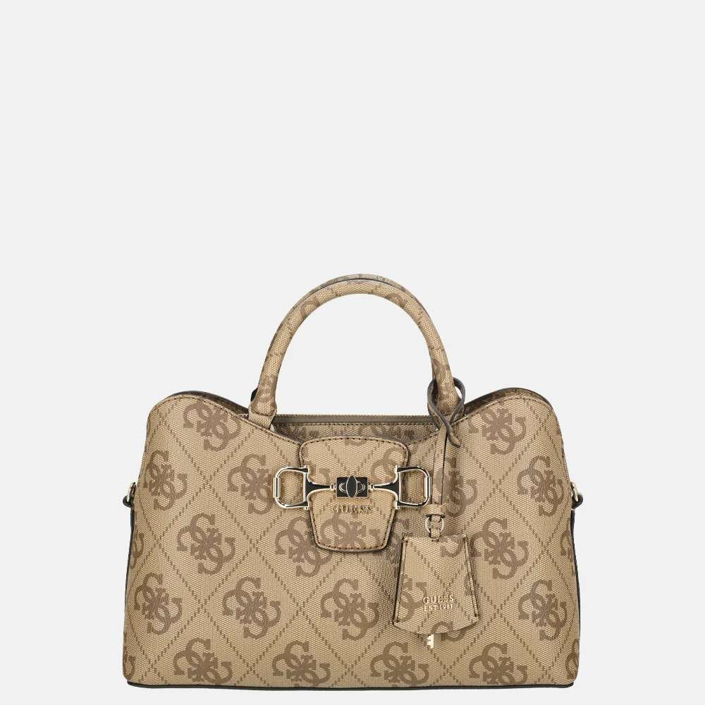 Guess Janie girlfriend handtas latte logo bij Duifhuizen