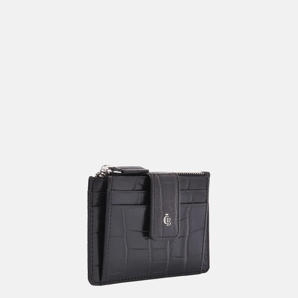 Castelijn en Beerens mini wallet pasjeshouder croco black bij Duifhuizen