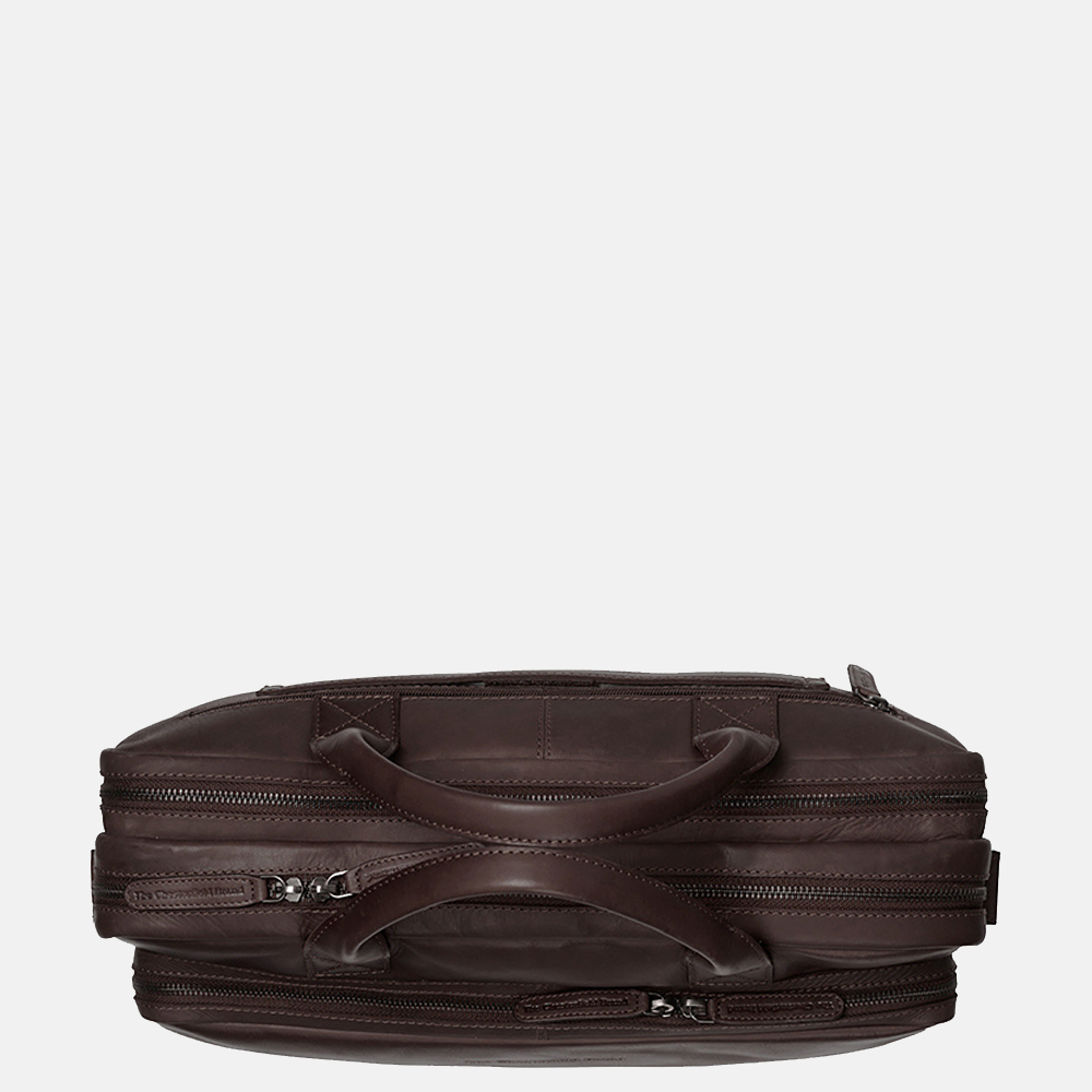 Chesterfield Jackson laptoptas 15 inch dark brown bij Duifhuizen