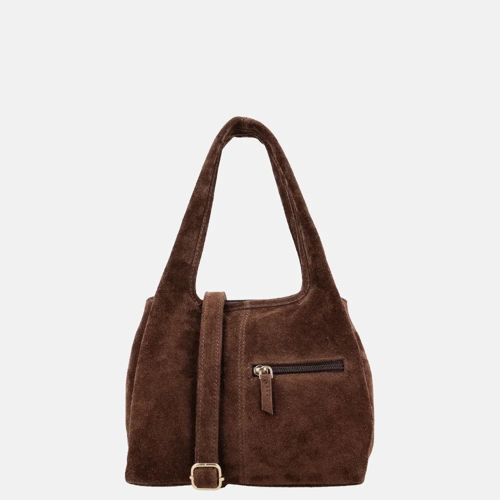 Charm London Sevilla handtas suede bruin