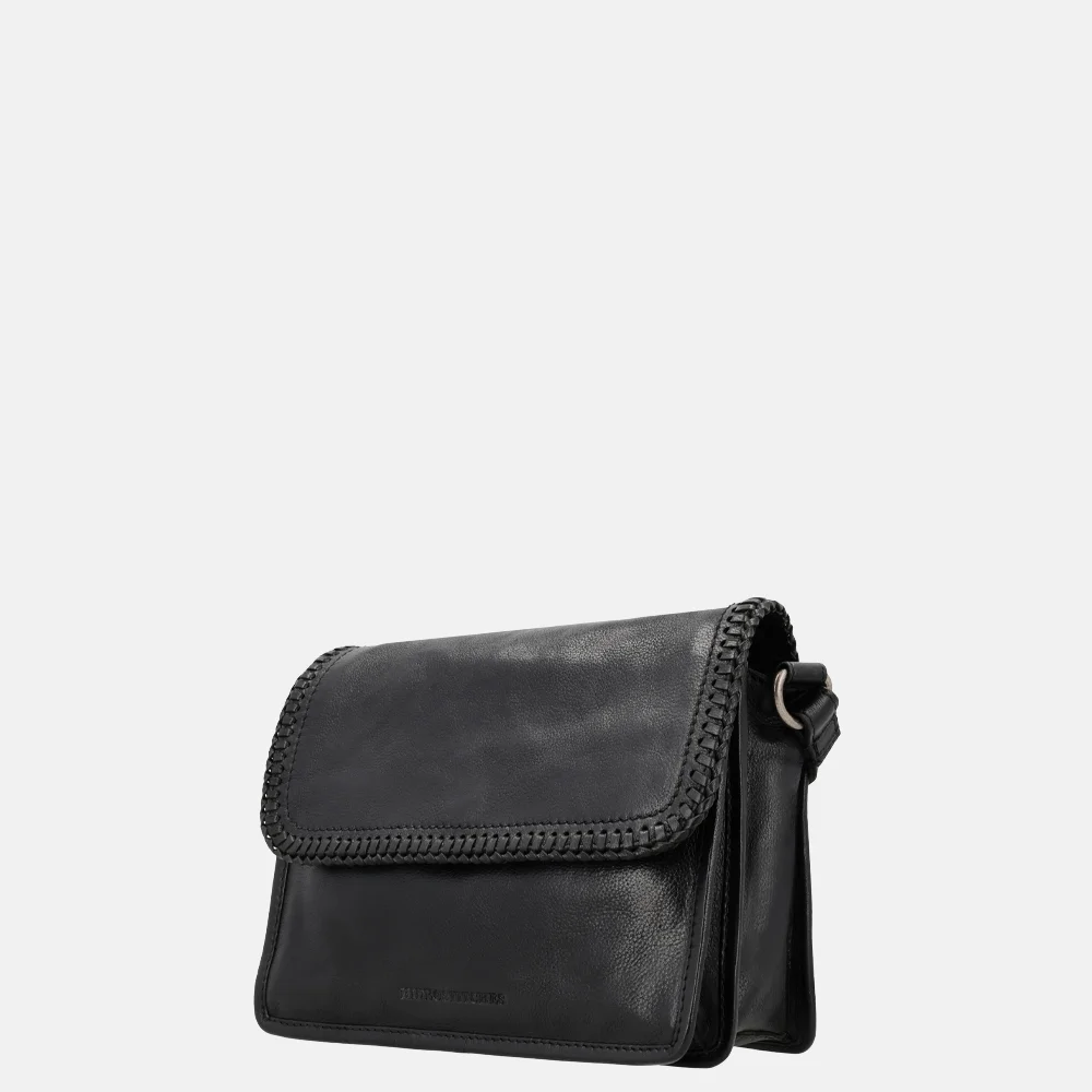 Hide & Stitches Country crossbody tas overslag zwart bij Duifhuizen