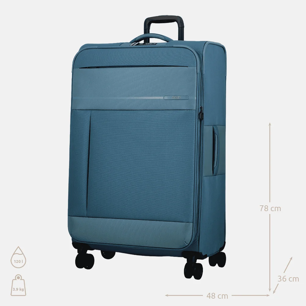Jump Monthelys souple Spinner 78 cm reiskoffer bleu bij Duifhuizen