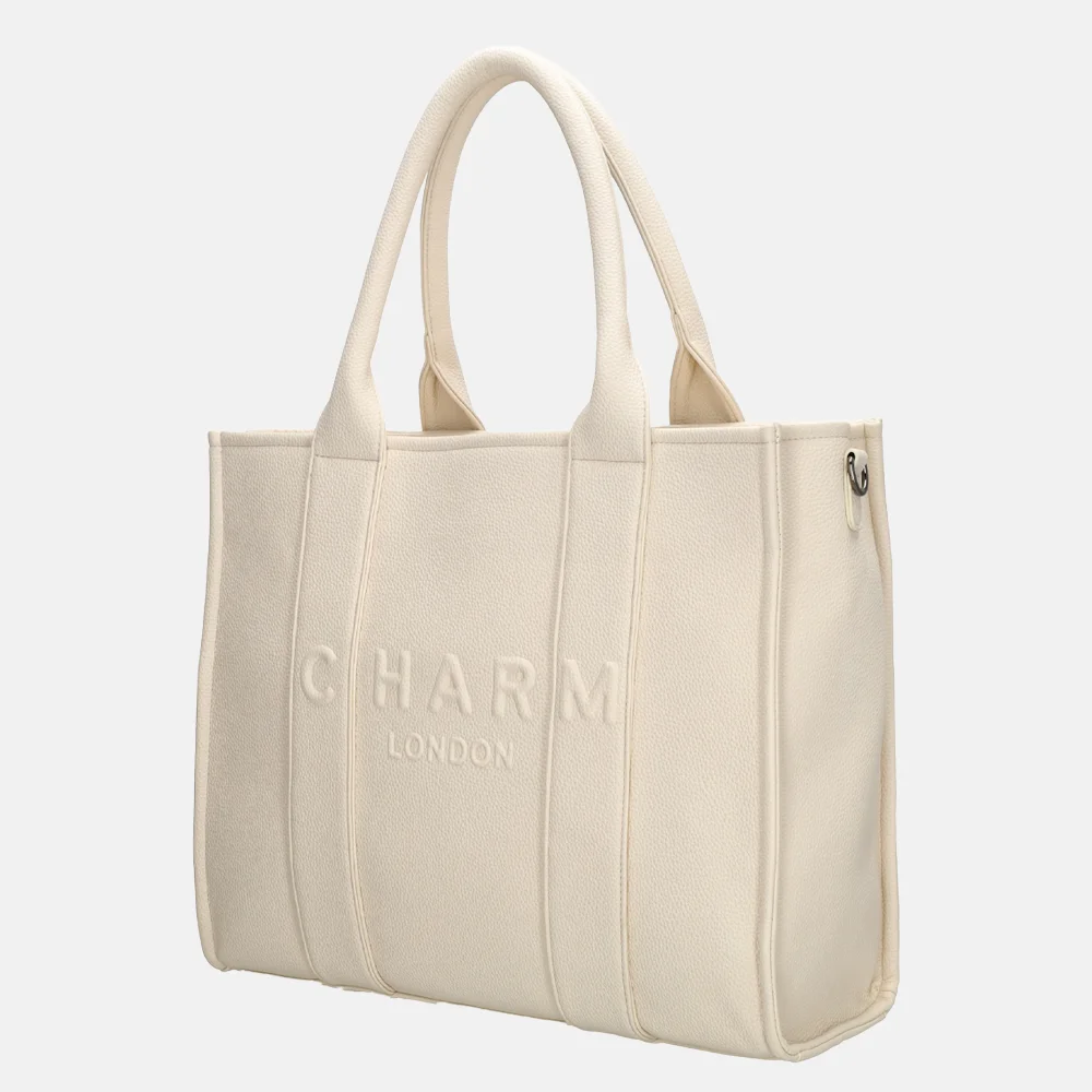 Charm London laptoptas 15 inch off white bij Duifhuizen