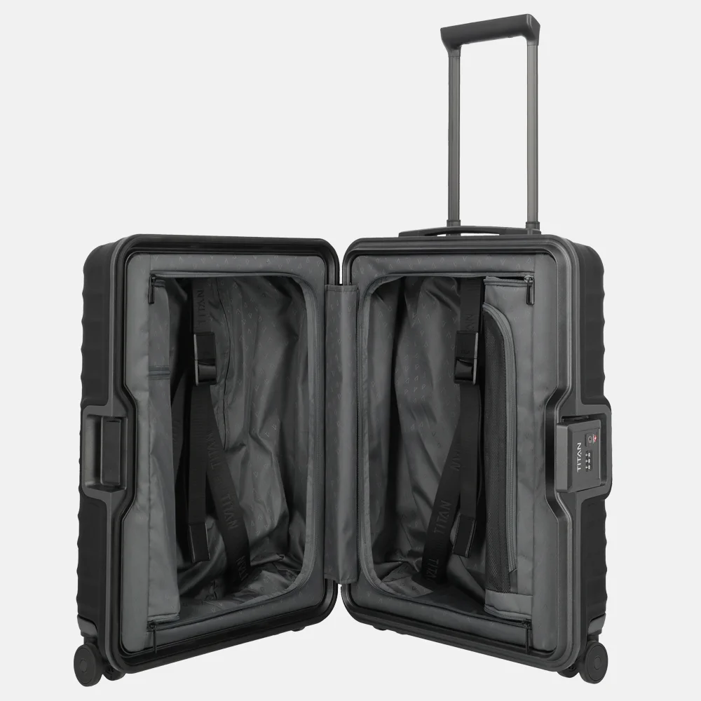 Titan Overseas handbagage koffer 55 cm nightshade black bij Duifhuizen
